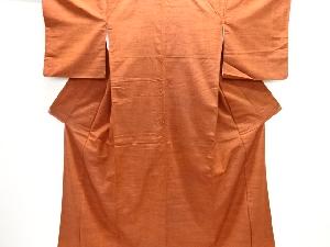 アンティーク　横段織り出し手織り紬着物